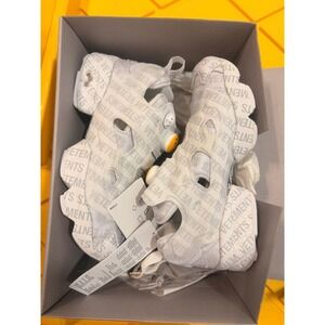 Reebok Vetements Instapump Fury Emoji White Sneakers CN3765 Mens 4 Womens 5.5